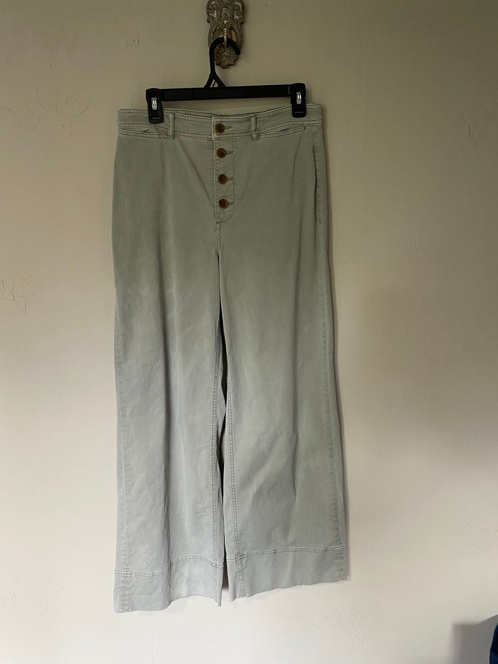 Everlane Wide Leg Chino Green 10 98% Cotton